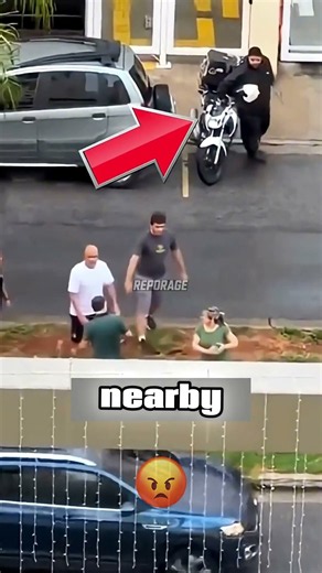 He Spat On Her, But The Biker Was Watching