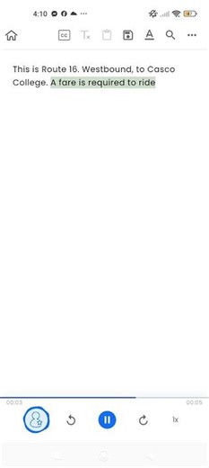 Route 16 Announcement RICE Bus System. App: Natural Reader, Voice: Sharon