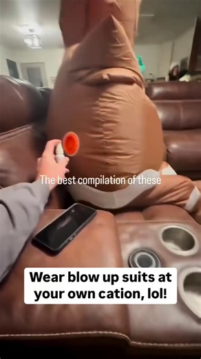 Disciplined Dads on Instagram: "Wear blow-up suits at your own caution!! 💪❤️ Because once a dad gets ahold of fart spray, nobody is safe—especially not the person sealed inside that suit. Laugh now, cry later… but hey, that’s the risk of living with a Disciplined Dad. 😆💨 #Disciplineddads #love #motivation #funnyvideos #funny #costume #laugh"