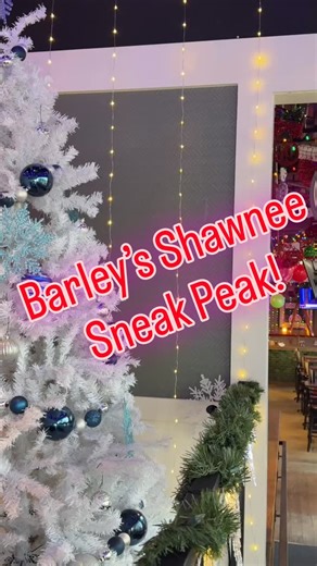Twinkling into the season! ✨ Here’s a sneak peek of Barley's Shawnee Twinkle install. The full experience begins on November 10th! 🎄 Themed Menus 🍟 Creative Cocktails 🍸 Kid’s Toys 🧸 🎁 Santa visits 🎅🏻 twinklekansascity.com for reservations and more magic! | Twinkle Christmas Pop-Up