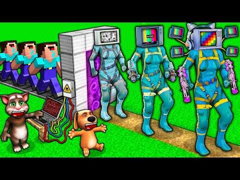 SECRET UPGRADE of TV WOMAN TITAN BOSS and SPEAKER MAN vs SKIBIDI TOILET in MINECRAFT animation
