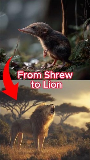 The Evolution of Lions 🦁 From Shrew to King #AI #Lion #Evolution