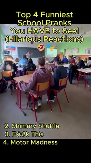 🎒😂 Top 4 Funniest School Pranks You HAVE to Try! (Hilarious Reactions) 🤣🎭 #schoollife #pranks