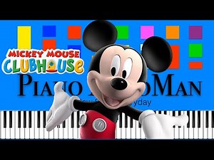 Mickey Mouse Clubhouse Theme Song - Disney Junior (Slow Easy Medium) Piano Tutorial 4K