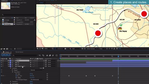 How to make animated travel map in After Effects - 93