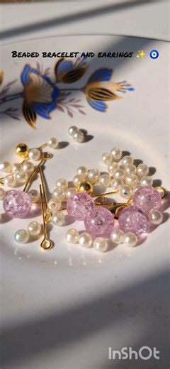 Beaded bracelet and earrings ✨️ 🧿made in home 🌷 ✨️ 🏡