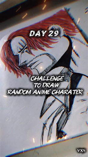 Day 29 : challenge to draw random anime charater #onepiece #animeart #drawing #sketch #shorts