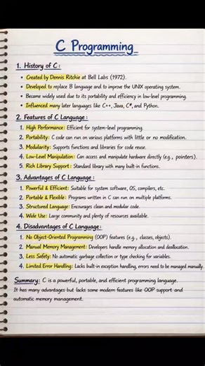 concept study on Instagram: "⚠️ Exam में C Program ऐसे लिखो = Full Marks”C Programming डरावना नहीं है ❌ Logic + format clear हो तो paper easy 💻 ✔ Important programs ✔ Output based questions ✔ Exam writing style 📩 Notes चाहिए? COMMENT “C” 💾 Save for practice c programming notes class 11 computer science semester exam preparation#cprogramming #computernotes #class11cs #codingforstudents #examnotes"