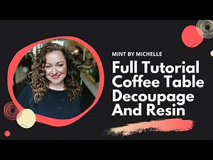 How To Decoupage And Resin A Table With Mint Decoupage Papers | Decoupage On Wood