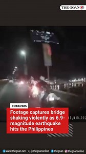 Footage captures bridge shaking violently as 6.9-magnitude #earthquake hits the #Philippines #ViralVideo #News #PhillipinesEarthquake | The Goan
