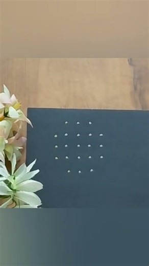 simple kolam for bignner# easy small daily sikku kolam with dots