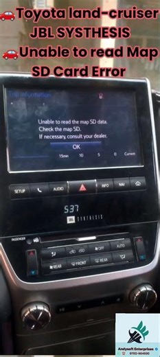 Toyota Land Cruiser Unable to read map SD Error for radio navigation model P11328