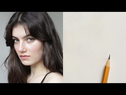 Real Time Portrait Drawing | Soft 3/4 View Using Loomis Method