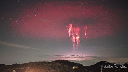 Incredible Photo Captures Rare Sprite And ELVE Lighting Up The Sky In One Frame