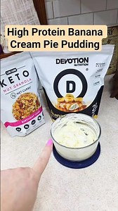 High Protein Low Sugar Banana Cream Pie Pudding