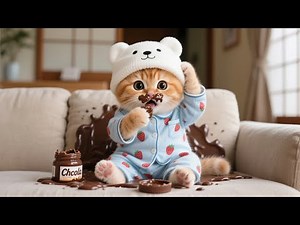 Clumsy Ginger Kitten Tries Housework, Mama Cat Teaches with Love 🐾💕🏡 | Funny Cat Videos