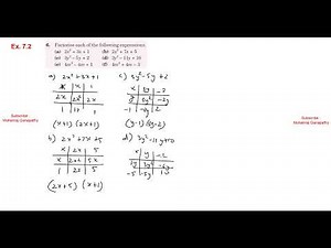 Q.No. 6 | Exercise 7.2 | Factorization | Class 8 | Chapter 7 | Macmillan CPA