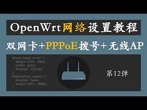 openwrt 软路由设置 网络设置教程，双网卡+PPPoE 拨号+无线AP