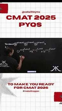 CMAT 2025 PYQ QA surds and indices | CAT 2026 | CMAT 2027 | CUET IPMAT Prep #cmat2026 #catcare #exam