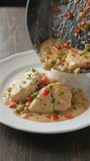 Creamy Coconut-Tomato Poached Fish #fish