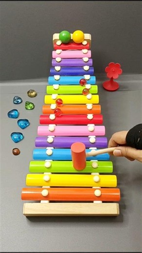 ASRM Satisfying xylophone sound with wooden balls and hammer...#shorts