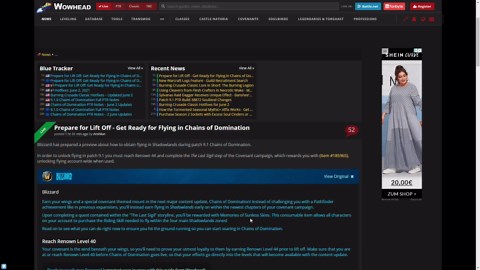 Fliegen lernen in World of Warcraft: Shadowlands: Blizzard postet ausführliche Anleitung für 9.1