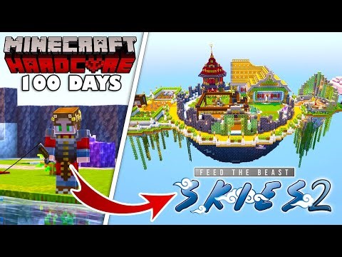 I Survived 100 Days in FTB SKIES 2 in Minecraft Hardcore!