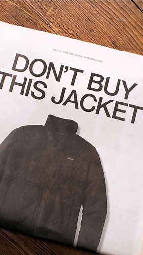Patagonia on Instagram: "“Don’t buy this jacket.” We said that in a New York Times ad in 2011 to encourage people not to buy what they don’t need and to buy quality products if they did need something—because quality is an environmental issue. For a bunch of reasons, pretty much everyone is making and buying too much stuff, and this is contributing to the destruction of the planet. Our new film “The Shitthropocene” is a mock anthropological view of humanity’s consumption habits. It’s also about