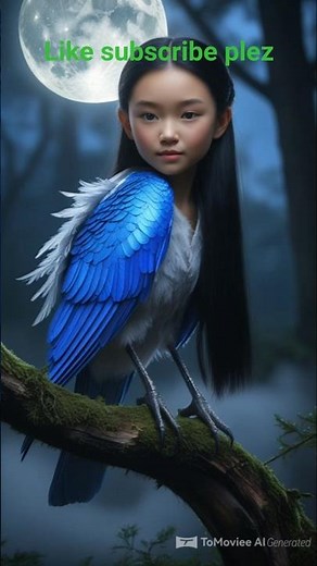 "Magical Bird-Girl Face Transformation | Realistic AI Animation"