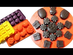Homemade Chocolate with Cocoa Powder | Using Silicone Molds for Chocolate | DIY Chocolate Making