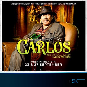 Be among the first to see the film when “CARLOS: The Santana Journey Global Premiere at select Ster-Kinekor cinemas on 23 & 27 September! From Emmy Award-winning Director Rudy Valdez and Executive Producers Ron Howard and Brian Grazer, comes CARLOS, an electric new documentary chronicling Santana’s life from a 14-year-old street musician to a 10-time Grammy-winning global sensation. Book Now - https://bit.ly/3L5izQI #CarlosFilm #DoMoviesRight | Ster-Kinekor Theatres