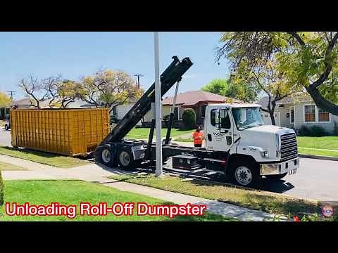 UNLOADING & LOADING Roll-Off Dumpster｜COMPLETE PROCESS｜West Coast Arborists｜ WCA