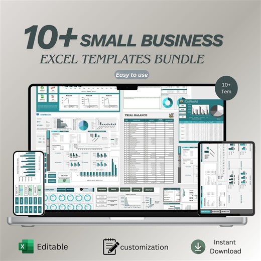 Accounting & Bookkeeping Excel Template Bundle | Balance Sheet, Profit Loss, Cash Flow Inventory Tracker - Etsy