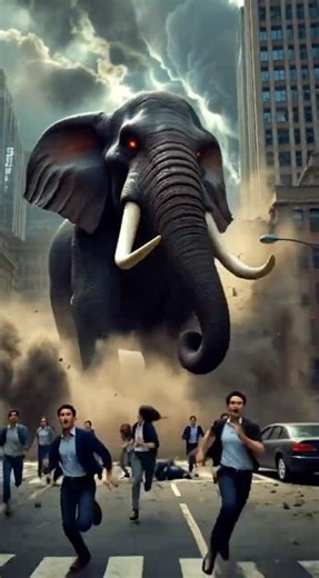 🐘🪳Giant Elephant Monster vs Cockroach Superhero#shorts