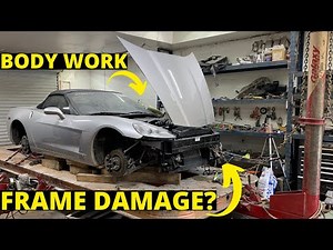 REBUILDING 2007 CORVETTE FRAME DAMAGE FOUND PART 3