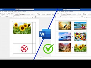 How to insert multiple pictures into a table in Microsoft Word