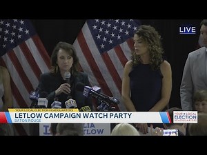 Republican Senate candidate Julia Letlow speaks at watch party