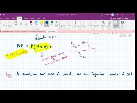 Video 14 Hypergeometric, negative binomial and geometric distribution