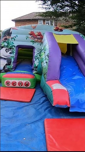 Jungle🦁🐯 Bouncy Castle With Slide #bouncy #bouncyhouse #fun #bouncehouse #bouncycastle