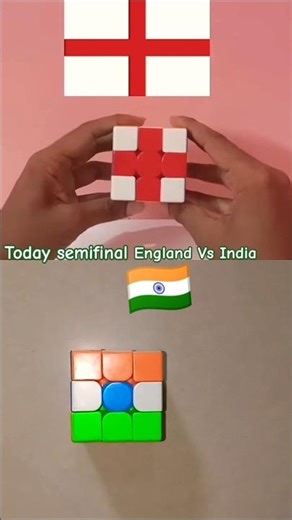 Semifinal england vs India flag of Cube #india #england #flag #cricket