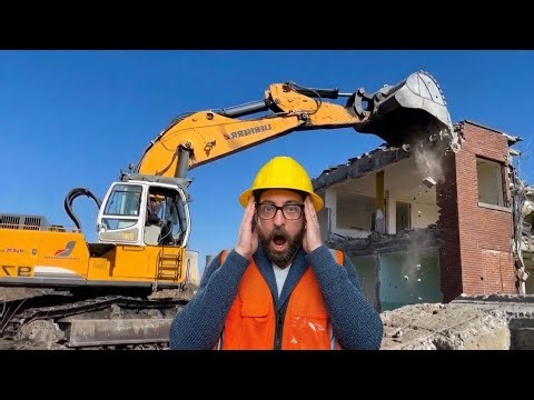Full Process: LIEBHERR 974 Excavator Demolishing a 2-Story Building | Exciting every minute