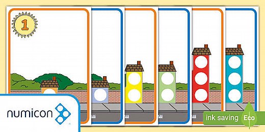 Numicon Shape Houses 1-10 Display Posters