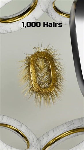 100,000 Hairs Simulation in Blender #3d #simulation #blender #satisfying