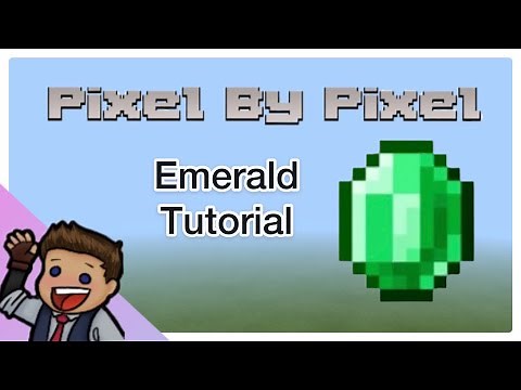 Emerald Pixel Art Tutorial | Minecraft Bedrock Edition | Pixel By Pixel ❇️