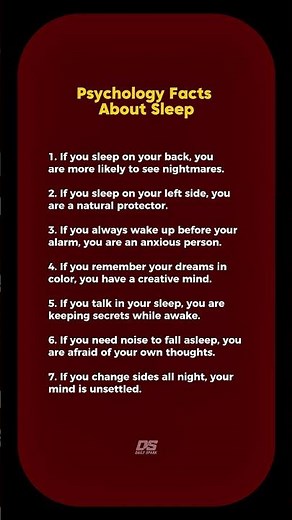 Psychology Facts About Sleep 😴🧠