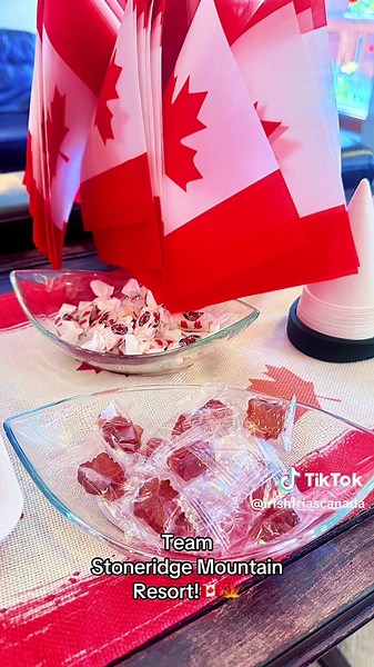Happy Canada day!!! With thanks to all!! Team Stoneridge Mountain Reaort!🎉❤️🥳🇨🇦🍁#MorningRush #CanadaDaySetUp #Freebies #canmoreab🇨🇦