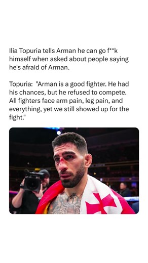 Ilia Topuria tells Arman he can go f**k himself when asked about people saying he's afraid of Arman