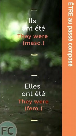 Être Passé Composé conjugation to be Past Tense #shorts