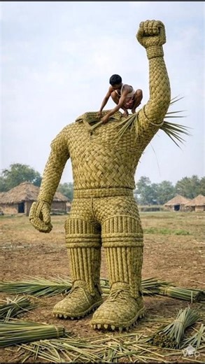 The boy became MS Dhoni Village Craft 🏏 #ai #MSDhoni #shorts #creativecraft