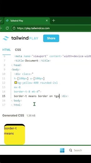 Specific Side Border Using Tailwind CSS! || #shorts #ytshorts #youtubeshorts